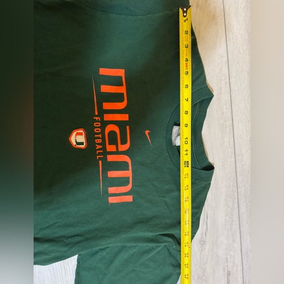 Vintage Miami Hurricanes Football Center Embroidered Swoosh Check Shirt Medium M - Picture 9 of 9